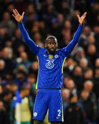 Mandatory Credit: Photo by Javier Garcia Shutterstock (12883334dp) Antonio Rudiger of Chelsea Chelsea v Real Madrid, UEFA Champions League, Quarter Final, First Leg, Football, Stamford Bridge, London, UK - 06 Apr 2022 EDITORIAL USE ONLY No use with unauthorised audio, video, data, fixture lists, club league logos or live services. Online in-match use limited to 120 images, no video emulation. No use in betting, games or single club league player publications. Chelsea v Real Madrid, UEFA Champions League, Quarter Final, First Leg, Football, Stamford Bridge, London, UK - 06 Apr 2022 EDITORIAL USE ONLY No use with unauthorised audio, video, data, fixture lists, club league logos or live services. Online in-match use limited to 120 images, no video emulation. No use in betting, games or single club league player publications. Copyright: xJavierxGarcia Shutterstockx 12883334dp