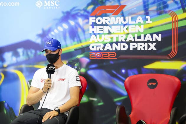 SCHUMACHER Mick (ger), Haas F1 Team VF-22 Ferrari, portrait, press conference, PK, Pressekonferenz during the Formula 1 Heineken Australian Grand Prix 2022, 3rd round of the 2022 FIA Formula One World Championship, WM, Weltmeisterschaft on the Albert Park Circuit, from April 8 to 10, 2022 in Melbourne, Australia - F1 - AUSTRALIAN GRAND PRIX 2022 DPPI Panoramic 00122008_GOOD4262.JPG_