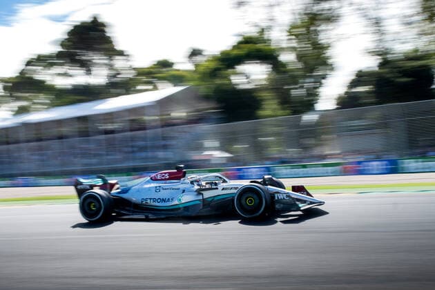 George Russell (UK, Mercedes AMG Petronas F1 Team 63) im im Mercedes W13, AUS, Formel 1 Grand Prix von Australien, Albert Park Circuit Melbourne, Freies Training, 08.04.2022 AUS, Formel 1 Grand Prix von Australien, Albert Park Circuit Melbourne, Freies Training, 08.04.2022 Melbourne Copyright: xEibner Memmlerx EP_MMR