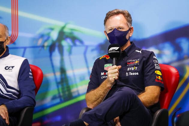 HORNER Christian (gbr), Team Principal of Red Bull Racing, portrait, press conference, PK, Pressekonferenz during the Formula 1 Heineken Australian Grand Prix 2022, 3rd round of the 2022 FIA Formula One World Championship, WM, Weltmeisterschaft on the Albert Park Circuit, from April 8 to 10, 2022 in Melbourne, Australia - F1 - AUSTRALIAN GRAND PRIX 2022 DPPI Panoramic 00122008__V2_8642