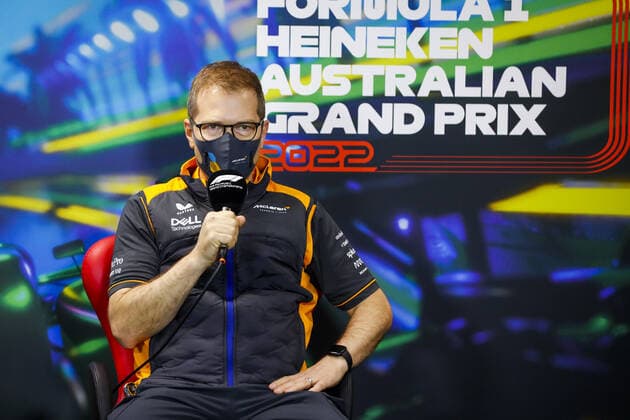 SEIDL Andreas, Team Principal of McLaren F1 Team, portrait, press conference, PK, Pressekonferenz during the Formula 1 Heineken Australian Grand Prix 2022, 3rd round of the 2022 FIA Formula One World Championship, WM, Weltmeisterschaft on the Albert Park Circuit, from April 8 to 10, 2022 in Melbourne, Australia - F1 - AUSTRALIAN GRAND PRIX 2022 DPPI Panoramic 00122008__V2_8669