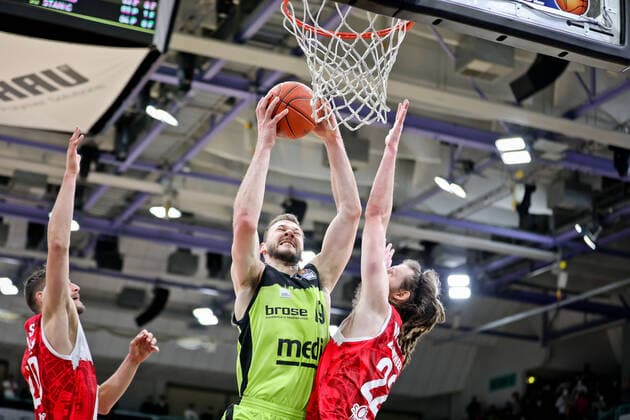 medi bayreuth - s oliver Wuerzburg, Basketball, Bundesliga BBL, Spieltag 29, Spielzeit 2021 2022, 09.04.2022 medi bayreuth - s oliver Wuerzburg, Basketball, Bundesliga, BBL, Spieltag 29, Spielzeit 2021 2022, 09.04.2022 Bayreuth Copyright: xEibner-Pressefoto ThorstenxOchsx EP_TOS