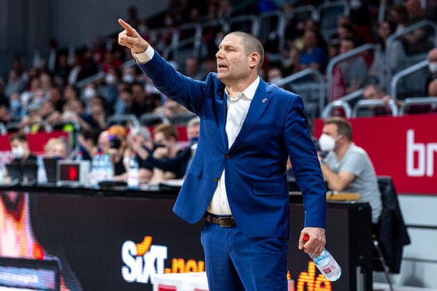 Oren Amiel (Brose Bamberg, Trainer), Brose Bamberg vs. BG Goettingen, Basketball, easyCredit BBL, 30. Spieltag, 13.04.2022 Brose Bamberg vs. BG Goettingen, Basketball, easyCredit BBL, 30. Spieltag, 13.04.2022 Bamberg Copyright: xEIBNER GuenerxSantemizx BRB_EER