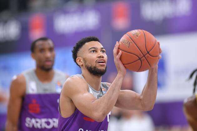 Stephen Brown Jr. (BG Goettingen) beim Wurf , Basketball, Bundesliga, BBL, BG Goettingen - Alba Berlin, 17.04.2022, BG Goettingen - Alba Berlin, Basketball, Bundesliga, GER, BBL, 17.04.2022 Goettingen Copyright: xEibner-Pressefotox-xRolandxSippelx