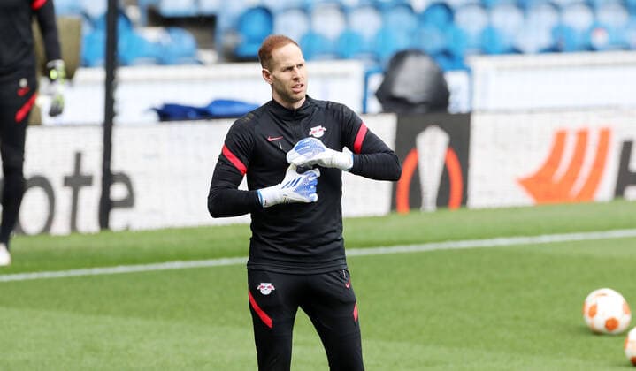 RB Leipzig - Training 04.05.2022 Glasgow, 04.05.2022, Ibrox Stadium, Fussball, UEFA Europa League, Matchday-1, Training RB Leipzig vor dem Halbfinale , RB Leipzig vs. Rangers FC Glasgow , Im Bild; Torwart Peter Gulacsi (1, RB Leipzig). , UEFA regulations prohibit any use of photographs as image sequences and or quasi-video.