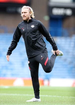RB Leipzig - Training 04.05.2022 Glasgow, 04.05.2022, Ibrox Stadium, Fussball, UEFA Europa League, Matchday-1, Training RB Leipzig vor dem Halbfinale , RB Leipzig vs. Rangers FC Glasgow , Im Bild; Emil Forsberg (10, RB Leipzig). , UEFA regulations prohibit any use of photographs as image sequences and or quasi-video.