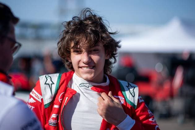 Andrea Kimi Antonelli (Italien 12), Prema Racing SRL, Mercedes AMG Rookie, lacht, GER, ADAC Formel 4 Hockenheim, Hockenheimring, Freies Training, 13.05.2022 GER, ADAC Formel 4 Hockenheim, Hockenheimring, Freies Training, 13.05.2022 Copyright: xEibner Memmlerx EP_MMR