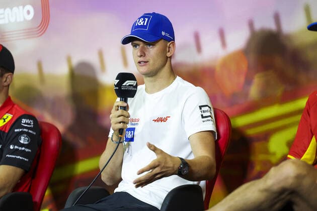 SCHUMACHER Mick (ger), Haas F1 Team VF-22 Ferrari, portrait, press conference, PK, Pressekonferenz during the Formula 1 Pirelli Grand Premio de Espana 2022, 6th round of the 2022 FIA Formula One World Championship, WM, Weltmeisterschaft on the Circuit de Barcelona-Catalunya, from May 20 to 22, 2022 in Montmelo, Spain - F1 - SPANISH GRAND PRIX 2022 DPPI Panoramic 00122015_GOOD7101.JPG_