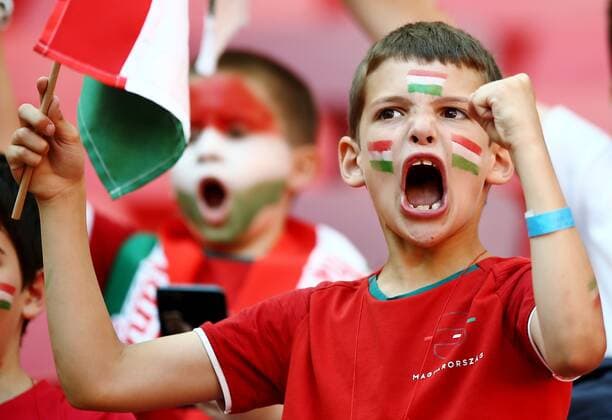 Mandatory Credit: Photo by Michael Zemanek Shutterstock (12965167h) A young supporter for Hungary shouts Hungary v England, UEFA Nations League, Group C, International Football, Puskas Arena Park, Budapest, Hungary - 04 Jun 2022 Hungary v England, UEFA Nations League, Group C, International Football, Puskas Arena Park, Budapest, Hungary - 04 Jun 2022 Copyright: xMichaelxZemanek Shutterstockx 12965167h