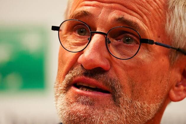 Mandatory Credit: Photo by Javier Garcia Shutterstock (12960016r) French Tennis Federation President Gilles Moretton at the end of tournament press conference, PK, Pressekonferenz French Open Tennis, Day 15, Roland Garros, Paris, France - 05 Jun 2022 French Open Tennis, Day 15, Roland Garros, Paris, France - 05 Jun 2022 Copyright: xJavierxGarcia Shutterstockx 12960016r