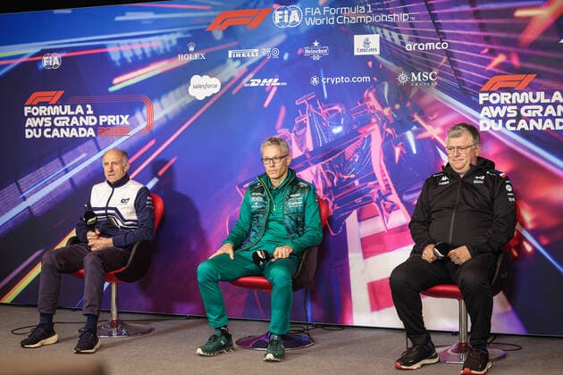 TOST Franz (aut), Team Principal of Scuderia AlphaTauri, portrait KRACK Mike (her), Team Principal and CEO of Aston Martin F1 Team, portrait SZAFNAUER Otmar, Team Principal of Alpine F1 Team, portrait during the Formula 1 AWS Grand Prix du Canada 2022, 9th round of the 2022 FIA Formula One World Championship, WM, Weltmeisterschaft on the Circuit Gilles Villeneuve, from June 17 to 19, 2022 in Montreal, Canada - F1 - CANADIAN GRAND PRIX 2022 DPPI Panoramic G00D0407