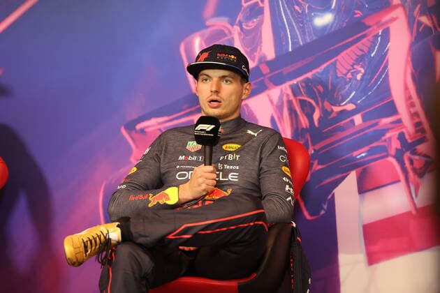 VERSTAPPEN Max (ned), Red Bull Racing RB18, portrait press conference, PK, Pressekonferenz during the Formula 1 AWS Grand Prix du Canada 2022, 9th round of the 2022 FIA Formula One World Championship, WM, Weltmeisterschaft on the Circuit Gilles Villeneuve, from June 17 to 19, 2022 in Montreal, Canada - F1 - CANADIAN GRAND PRIX 2022 - RACE DPPI Panoramic G00D4915