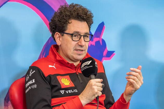 09.07.2022, Red Bull Ring, Spielberg, AUT, FIA, Formel 1, Grosser Preis von Österreich, Pressekonferenz, im Bild Mattia Binotto (Teamchef Ferrari) Mattia Binotto (Team Principal Ferrari) during a press conference, PK, Pressekonferenz for the Austrian FIA Formula One Grand Prix at the Red Bull Ring in Spielberg, Austria on 2022 07 09. Pictures 2022, PhotoCredit: Johann Groder Spielberg