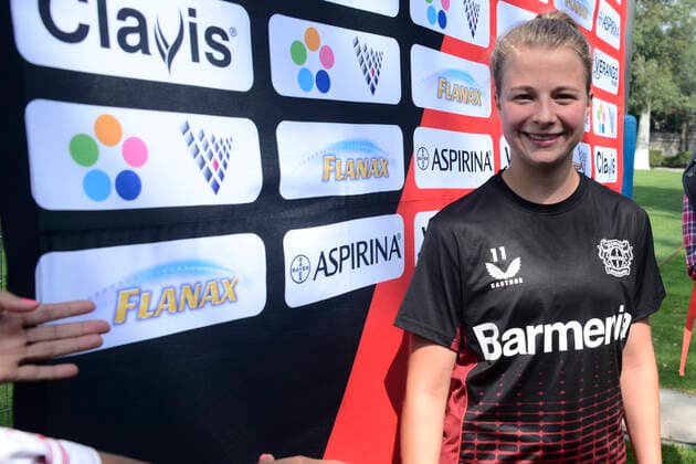 July 12, 2022, Mexico City, Mexico City, Mexico: July 12, 2022, Mexico City, Mexico: Women s Bayer Leverkusen player Kristin Ko¶gel during a press conference, PK, Pressekonferenz to announce the match between America and Bayer Leverkusen as part of 100 years of Bayer in Mexico. on July 12, 2022 in Mexico City, Mexico. Mexico City Mexico - ZUMAe321 0162795568st Copyright: xCarlosxTischlerx xEyepixxGroupx
