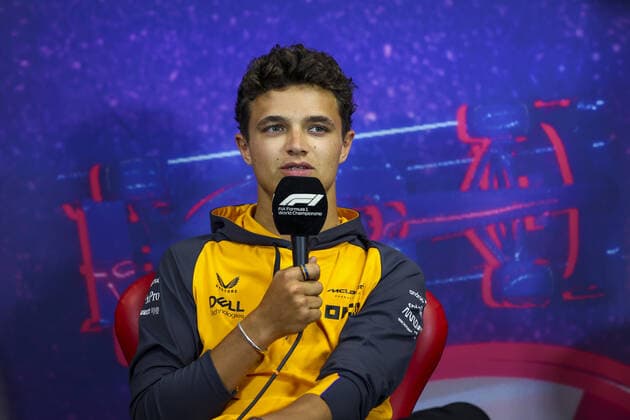 NORRIS Lando (gbr), McLaren F1 Team, portrait during the press conference, PK, Pressekonferenz prior to the Formula 1 Lenovo Grand Prix de France, French Grand Prix 2022, 12th round of the 2022 FIA Formula One World Championship, WM, Weltmeisterschaft from July 22 to 24, 2022 on the Circuit Paul Ricard, in Le Castellet, France - F1 - FRENCH GRAND PRIX 2022 DPPI Panoramic AV6_9402