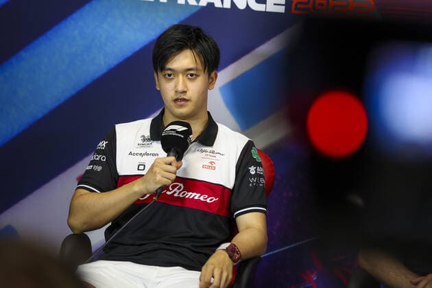 ZHOU Guanyu (chi), Alfa Romeo F1 Team ORLEN, portrait during the press conference, PK, Pressekonferenz prior to the Formula 1 Lenovo Grand Prix de France, French Grand Prix 2022, 12th round of the 2022 FIA Formula One World Championship, WM, Weltmeisterschaft from July 22 to 24, 2022 on the Circuit Paul Ricard, in Le Castellet, France - F1 - FRENCH GRAND PRIX 2022 DPPI Panoramic AV6_9443