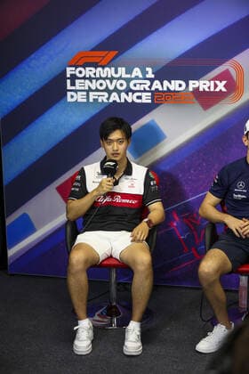 ZHOU Guanyu (chi), Alfa Romeo F1 Team ORLEN, portrait during the press conference, PK, Pressekonferenz prior to the Formula 1 Lenovo Grand Prix de France, French Grand Prix 2022, 12th round of the 2022 FIA Formula One World Championship, WM, Weltmeisterschaft from July 22 to 24, 2022 on the Circuit Paul Ricard, in Le Castellet, France - F1 - FRENCH GRAND PRIX 2022 DPPI Panoramic AV6_9467