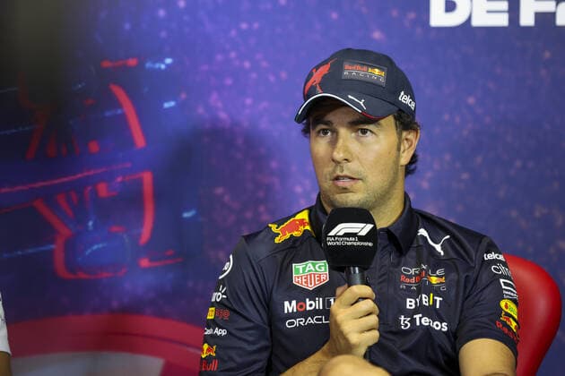 PEREZ Sergio (mex), Red Bull Racing, portrait during the press conference, PK, Pressekonferenz prior to the Formula 1 Lenovo Grand Prix de France, French Grand Prix 2022, 12th round of the 2022 FIA Formula One World Championship, WM, Weltmeisterschaft from July 22 to 24, 2022 on the Circuit Paul Ricard, in Le Castellet, France - F1 - FRENCH GRAND PRIX 2022 DPPI Panoramic AV6_9676