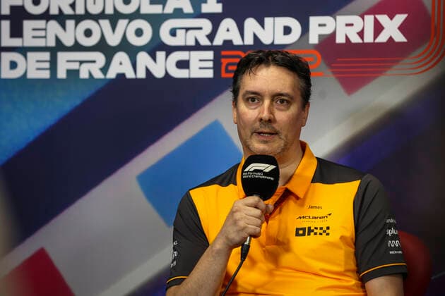 press conference, PK, Pressekonferenz with KEY James (gbr), Technical Director of McLaren F1 Team, portrait during the Formula 1 Lenovo Grand Prix de France, French Grand Prix 2022, 12th round of the 2022 FIA Formula One World Championship, WM, Weltmeisterschaft from July 22 to 24, 2022 on the Circuit Paul Ricard, in Le Castellet, France - F1 - FRENCH GRAND PRIX 2022 DPPI Panoramic 00122028_AV6_1554