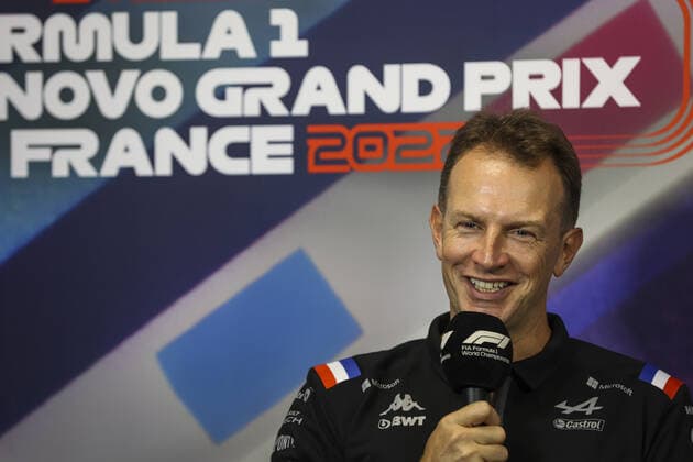 press conference, PK, Pressekonferenz with ROSSI Laurent (fra), CEO of Alpine, portrait during the Formula 1 Lenovo Grand Prix de France, French Grand Prix 2022, 12th round of the 2022 FIA Formula One World Championship, WM, Weltmeisterschaft from July 22 to 24, 2022 on the Circuit Paul Ricard, in Le Castellet, France - F1 - FRENCH GRAND PRIX 2022 DPPI Panoramic 00122028_AV6_1708