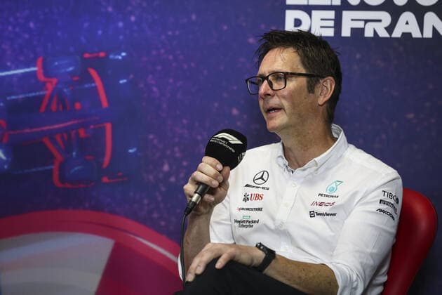 press conference, PK, Pressekonferenz with SHOVLIN Andrew (gbr), Mercedes AMG trackside engineering director, portrait during the Formula 1 Lenovo Grand Prix de France, French Grand Prix 2022, 12th round of the 2022 FIA Formula One World Championship, WM, Weltmeisterschaft from July 22 to 24, 2022 on the Circuit Paul Ricard, in Le Castellet, France - F1 - FRENCH GRAND PRIX 2022 DPPI Panoramic 00122028_AV6_1766