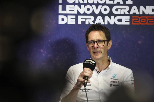 press conference, PK, Pressekonferenz with SHOVLIN Andrew (gbr), Mercedes AMG trackside engineering director, portrait during the Formula 1 Lenovo Grand Prix de France, French Grand Prix 2022, 12th round of the 2022 FIA Formula One World Championship, WM, Weltmeisterschaft from July 22 to 24, 2022 on the Circuit Paul Ricard, in Le Castellet, France - F1 - FRENCH GRAND PRIX 2022 DPPI Panoramic 00122028_AV6_1784