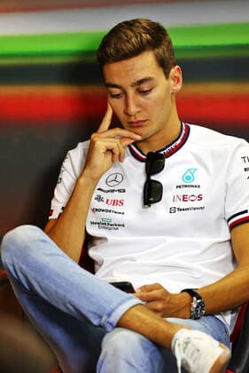 RUSSELL George (gbr), Mercedes AMG F1 Team W13, portrait press conference, PK, Pressekonferenz during the Formula 1 Aramco Magyar Nagydij 2022, Hungarian Grand Prix 2022, 12th round of the 2022 FIA Formula One World Championship, WM, Weltmeisterschaft from July 28 to 31, 2022 on the Hungaroring, in Mogyorod, Hungary - F1 - HUNGARIAN GRAND PRIX 2022 DPPI Panoramic LC1_1549
