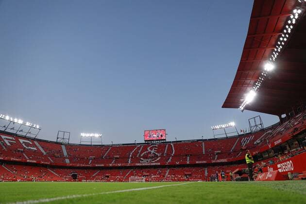 Mandatory Credit: Photo by Pressinphoto Shutterstock (13134626o) Ramon Sanchez Pizjuan stadium Sevilla FC v Real Valladolid, La Liga, date 2. Football, Sanchez Pizjuan Stadium, Sevilla, Spain - 19 Aug 2022 EDITORIAL USE ONLY No use with unauthorised audio, video, data, fixture lists (outside the EU), club league logos or live services. Online in-match use limited to 45 images (+15 in extra time). No use to emulate moving images. No use in betting, games or single club league player publications services. Sevilla FC v Real Valladolid, La Liga, date 2. Football, Sanchez Pizjuan Stadium, Sevilla, Spain - 19 Aug 2022 EDITORIAL USE ONLY No use with unauthorised audio, video, data, fixture lists (outside the EU), club league logos or live services. Online in-match use limited to 45 images (+15 in extra time). No use to emulate moving images. No use in betting, games or Copyright: xPressinphoto Shutterstockx 13134626o