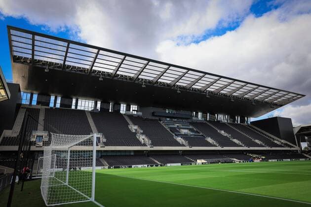 Mandatory Credit: Photo by Simon Dael Shutterstock (13132007d) General view of the new Riverside stand Fulham v Brentford, Premier League, Football, Craven Cottage, London, UK - 20 Aug 2022 EDITORIAL USE ONLY No use with unauthorised audio, video, data, fixture lists, club league logos or live services. Online in-match use limited to 120 images, no video emulation. No use in betting, games or single club league player publications. Fulham v Brentford, Premier League, Football, Craven Cottage, London, UK - 20 Aug 2022 EDITORIAL USE ONLY No use with unauthorised audio, video, data, fixture lists, club league logos or live services. Online in-match use limited to 120 images, no video emulation. No use in betting, games or single club league player publications. Copyright: xSimonxDael Shutterstockx 13132007d