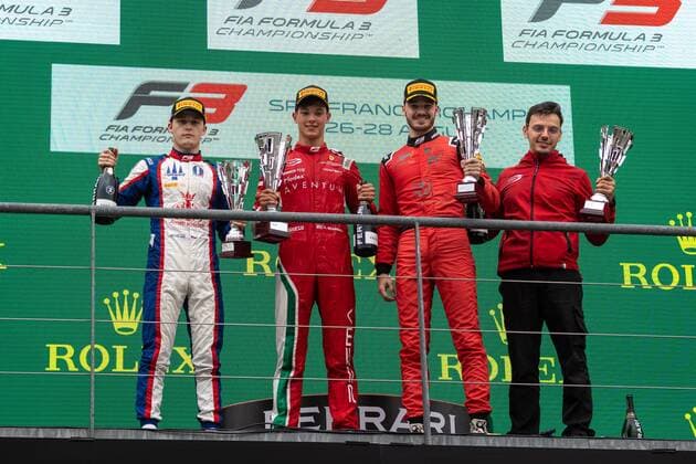 Podium, STANEK Roman (cze), Trident Racing, Dallara F3, BEARMAN Oliver (gbr), Prema Racing, Dallara F3, SMOLYAR Alexander (and), MP Motorsport, Dallara F3, portrait during the 7th round of the 2022 FIA Formula 3 Championship, from August 26 to 28, 2022 on the Circuit de Spa-Francorchamps, in Francorchamps, Belgium - AUTO - FORMULA 3 2022 - BELGIUM DPPI Panoramic SPA_GP_SR-1479