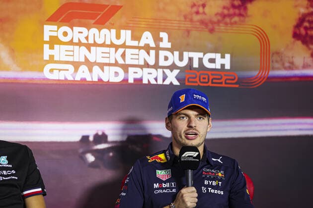 VERSTAPPEN Max (ned), Red Bull Racing RB18, portrait, press conference, PK, Pressekonferenz during the Formula 1 Heineken Dutch Grand Prix 2022, 15th round of the 2022 FIA Formula One World Championship, WM, Weltmeisterschaft from September 2 to 4, 2022 on the Zandvoort Circuit, in Netherlands, Belgium - F1 - DUTCH GRAND PRIX 2022 DPPI Panoramic 00122035_AV6_4546.JPG_