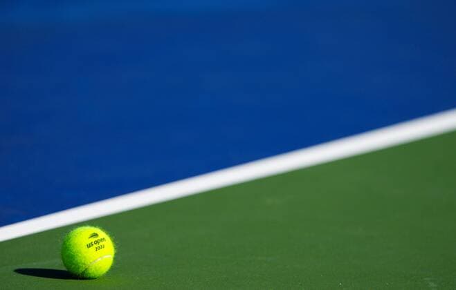 Mandatory Credit: Photo by Javier Garcia Shutterstock (13357857bp) A Wilson US Open tennis ball US Open Championships 2022, Day Four, USTA National Tennis Center, Flushing Meadows, New York, USA - 01 Sep 2022 US Open Championships 2022, Day Four, USTA National Tennis Center, Flushing Meadows, New York, USA - 01 Sep 2022 Copyright: xJavierxGarcia Shutterstockx 13357857bp