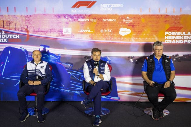 TOST Franz (aut), Team Principal of Scuderia AlphaTauri, CAPITO Jost, Chief Executive Officer of Williams Racing, SZAFNAUER Otmar, Team Principal of Alpine F1 Team, portrait, team principal press conference, PK, Pressekonferenz during the Formula 1 Heineken Dutch Grand Prix 2022, 15th round of the 2022 FIA Formula One World Championship, WM, Weltmeisterschaft from September 2 to 4, 2022 on the Zandvoort Circuit, in Netherlands, Belgium - F1 - DUTCH GRAND PRIX 2022 DPPI Panoramic 00122035__V2_5786.CR2_