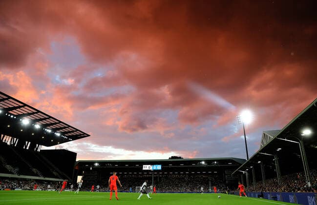 Mandatory Credit: Photo by Kieran McManus Shutterstock (13271663af) A general view of the action under a mood sky Fulham v Brighton & Hove Albion, Premier League, Football, Craven Cottage, London, UK - 30 Aug 2022 EDITORIAL USE ONLY No use with unauthorised audio, video, data, fixture lists, club league logos or live services. Online in-match use limited to 120 images, no video emulation. No use in betting, games or single club league player publications. Fulham v Brighton & Hove Albion, Premier League, Football, Craven Cottage, London, UK - 30 Aug 2022 EDITORIAL USE ONLY No use with unauthorised audio, video, data, fixture lists, club league logos or live services. Online in-match use limited to 120 images, no video emulation. No use in betting, games or single club league player publications. Copyright: xKieranxMcManus Shutterstockx 13271663af