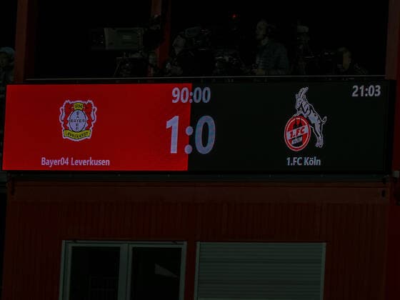 Das Endergebnis. Bayer 04 Leverkusen vs. 1. FC Koeln, Fussball, Flyeralarm Frauen Bundesliga, 2. Spieltag, Saison 2022 2023, 23.09.2022 DFB DFL Regulations prohibit any use of Photographs as image sequences and or quasi-video Bayer 04 Leverkusen vs. 1. FC Koeln, Fussball, Flyeralarm Frauen Bundesliga, 2. Spieltag, Saison 2022 2023, 23.09.2022 Leverkusen Copyright: xEibner-Pressefoto ThomasxHaeslerx EP_EER