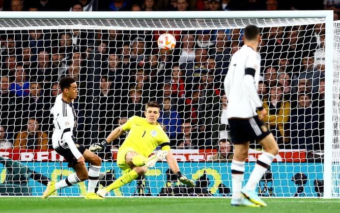 Mandatory Credit: Photo by Kieran McManus Shutterstock (13421401as) Nick Pope of England clears the ball. England v Germany, UEFA Nations League, Group A3, International Football, Wembley Stadium, London, UK - 26 Sep 2022 EDITORIAL USE ONLY No use with unauthorised audio, video, data, fixture lists, club league logos or live services. Online in-match use limited to 120 images, no video emulation. No use in betting, games or single club league player publications. England v Germany, UEFA Nations League, Group A3, International Football, Wembley Stadium, London, UK - 26 Sep 2022 EDITORIAL USE ONLY No use with unauthorised audio, video, data, fixture lists, club league logos or live services. Online in-match use limited to 120 images, no video emulation. No use in betting, games or single club league player publications. Copyright: xKieranxMcManus Shutterstockx 13421401as