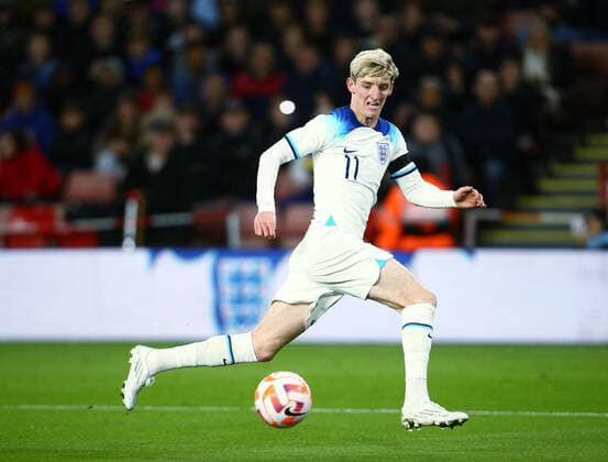 Mandatory Credit: Photo by Matt West Shutterstock (13423132bp) Anthony Gordon of England England U21, U 21 v Germany U21, Friendly, International Football, Bramall Lane, Sheffield, UK - 27 Sep 2022 EDITORIAL USE ONLY No use with unauthorised audio, video, data, fixture lists, club league logos or live services. Online in-match use limited to 120 images, no video emulation. No use in betting, games or single club league player publications. England U21 v Germany U21, Friendly, International Football, Bramall Lane, Sheffield, UK - 27 Sep 2022 EDITORIAL USE ONLY No use with unauthorised audio, video, data, fixture lists, club league logos or live services. Online in-match use limited to 120 images, no video emulation. No use in betting, games or single club league player publications. Copyright: xMattxWest Shutterstockx 13423132bp