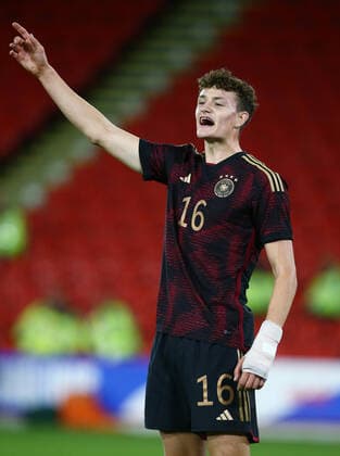 Mandatory Credit: Photo by Matt West Shutterstock (13423132du) Eric Martel of Germany England U21, U 21 v Germany U21, Friendly, International Football, Bramall Lane, Sheffield, UK - 27 Sep 2022 EDITORIAL USE ONLY No use with unauthorised audio, video, data, fixture lists, club league logos or live services. Online in-match use limited to 120 images, no video emulation. No use in betting, games or single club league player publications. England U21 v Germany U21, Friendly, International Football, Bramall Lane, Sheffield, UK - 27 Sep 2022 EDITORIAL USE ONLY No use with unauthorised audio, video, data, fixture lists, club league logos or live services. Online in-match use limited to 120 images, no video emulation. No use in betting, games or single club league player publications. Copyright: xMattxWest Shutterstockx 13423132du