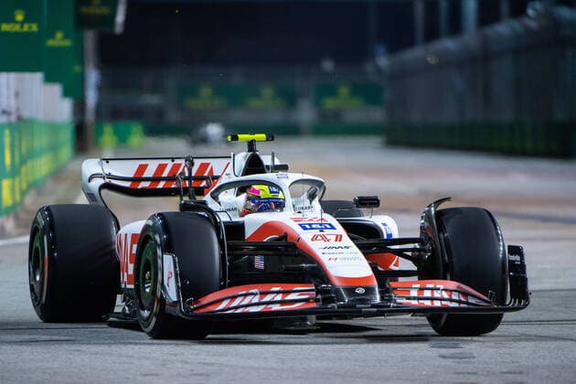 Mick Schumacher (GER, Haas F1 Team 47) im VF-22, SIN, Formel 1 Grand Prix von Singapur, Marina Bay Circuit, Freies Training, 30.09.2022 SIN, Formel 1 Grand Prix von Singapur, Marina Bay Circuit, Freies Training, 30.09.2022 Singapur Copyright: xEibner Memmlerx EP_MMR