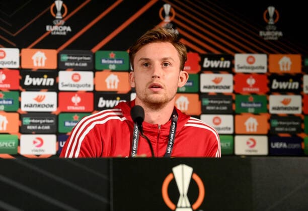 Fussball, Herren, Saison 2022 2023, Europa League, Malmö FF - 1. FC Union Berlin (Gruppenphase, Gruppe D, 3. Spieltag), Pressekonferenz und Training des 1. FC Union am Tag vor dem Spiel im Eleda Stadium, Torwart Frederik Rönnow (1. FC Union), 05.10. 2022, Copyright: xMatthiasxKochx