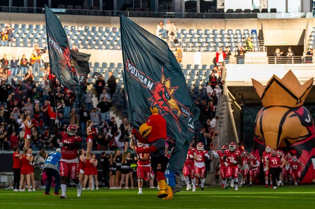 Walkon Potsdam Royals GER, Potsdam Royals vs Schwaebisch Hall Unicorns, GFL, Saison 2022, Germanbowl, Finale, 08.10.2022, GER, Potsdam Royals vs Schwaebisch Hall Unicorns, GFL, Saison 2022, Germanbowl, Finale, 08.10.2022 Frankfurt Copyright: xEibner-Pressefotox EP_FWF