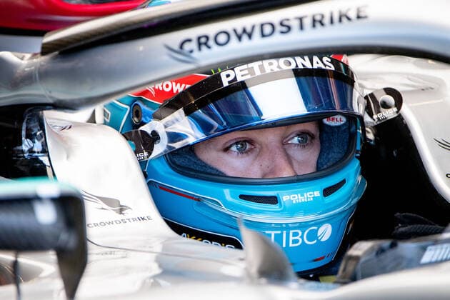 George Russell (UK, Mercedes AMG Petronas F1 Team 63) im Auto, USA, Formel 1 Grand Prix der USA, Circuit of the Americas Austin, 3. Freies Training, 22.10.2022 USA, Formel 1 Grand Prix der USA, Circuit of the Americas Austin, 3. Freies Training, 22.10.2022 Austin Copyright: xEibner Memmlerx EP_MMR