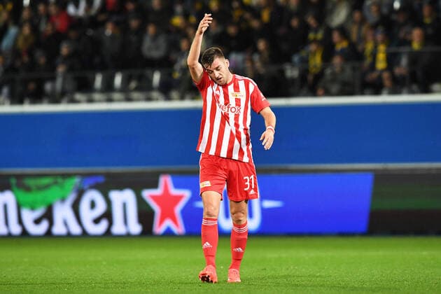 Fussball, Herren, Saison 2022 2023, Europa League (Gruppenphase, Gruppe D, 6. Spieltag), Royale Union Saint-Gilloise - 1. FC Union Berlin, Robin Knoche (1. FC Union Berlin, 31) , 03.11. 2022, Copyright: xSebastianxRäppold MatthiasxKochx