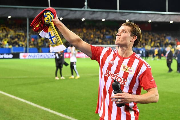 Fussball, Herren, Saison 2022 2023, Europa League (Gruppenphase, Gruppe D, 6. Spieltag), Royale Union Saint-Gilloise - 1. FC Union Berlin, Kevin Behrens (1. FC Union Berlin, 17) , 03.11. 2022, Copyright: xMatthiasxKochx