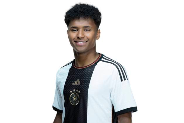 DFB Maenner Nationalmannschaft, Mens national team, Nationalteam Germany, Deutschland, Kader fuer die FIFA Weltmeisterschaft in Katar 2022, Squad for the FIFA World Cup, WM, Weltmeisterschaft, Fussball in Qatar, 2022, Karim Adeyemi, Herzogenaurach, 31.05.2022, Foto: Thomas Boecker DFB DFB Maenner Nationalmannschaft WM 2022