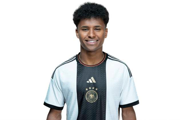 DFB Maenner Nationalmannschaft, Mens national team, Nationalteam Germany, Deutschland, Kader fuer die FIFA Weltmeisterschaft in Katar 2022, Squad for the FIFA World Cup, WM, Weltmeisterschaft, Fussball in Qatar, 2022, Karim Adeyemi, Herzogenaurach, 31.05.2022, Foto: Thomas Boecker DFB DFB Maenner Nationalmannschaft WM 2022
