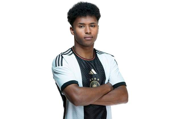 DFB Maenner Nationalmannschaft, Mens national team, Nationalteam Germany, Deutschland, Kader fuer die FIFA Weltmeisterschaft in Katar 2022, Squad for the FIFA World Cup, WM, Weltmeisterschaft, Fussball in Qatar, 2022, Karim Adeyemi, Herzogenaurach, 31.05.2022, Foto: Thomas Boecker DFB DFB Maenner Nationalmannschaft WM 2022