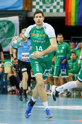 Leipzig, 13.11.2022, QUARTERBACK Immobilien ARENA, Handball, Männer, Saison 2022 2023, Bundesliga, 12. Spieltag , SC DHfK Leipzig - ASV Hamm-Westfalen 33:23 (18:11) , Im Bild: Marko Mamic (14, Leipzig) ,