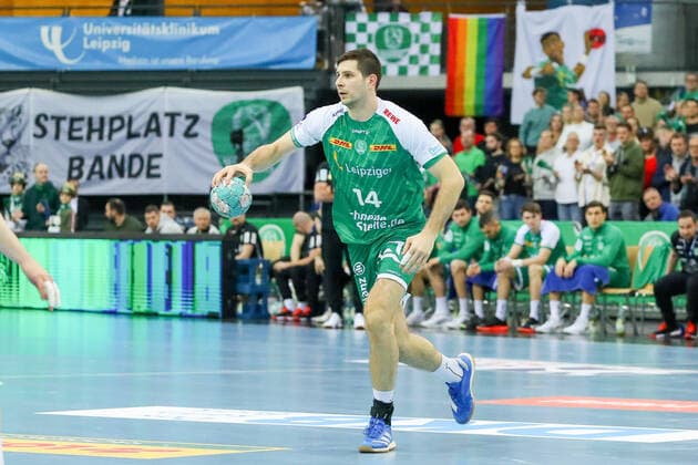 Leipzig, 13.11.2022, QUARTERBACK Immobilien ARENA, Handball, Männer, Saison 2022 2023, Bundesliga, 12. Spieltag , SC DHfK Leipzig - ASV Hamm-Westfalen , Im Bild: Marko Mamic (14, Leipzig) ,