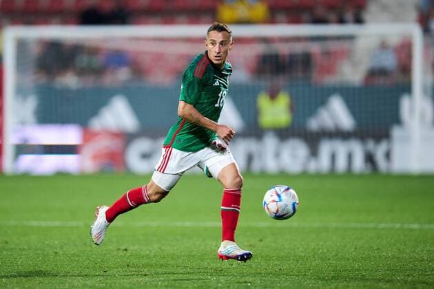 Seleccion Mexicana 2022 Mexico 1-2 Sweden Andres Guardado of Mexico during the game Mexico (Mexican national team, Nationalteam vs Sweden, friendly match of preparation prior to the start of the FIFA World Cup, WM, Weltmeisterschaft, Fussball Qatar 2022, at Montilivi Municipal Stadium, on November 16, 2022. <br><br> Andres Guardado de Mexico durante el partido Mexico (Seleccion Nacional Mexicana) vs Suecia,amistoso de preparacion previo al inicio de la Copa Mundial de la FIFA Qatar 2022, en el Estadio Municipal de Montilivi, el 16 de noviembre de 2022. GIRONA ESPANA ESPANA Copyright: xJorgexMartinezx 20221116152513_SM_AM_MEX_SWE_GUARDADO34